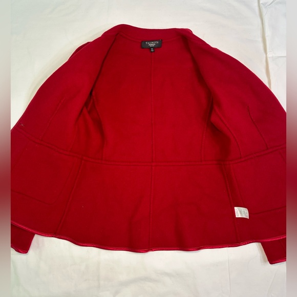 Talbots Red Wool Blazer 6 Petite - Picture 2 of 6